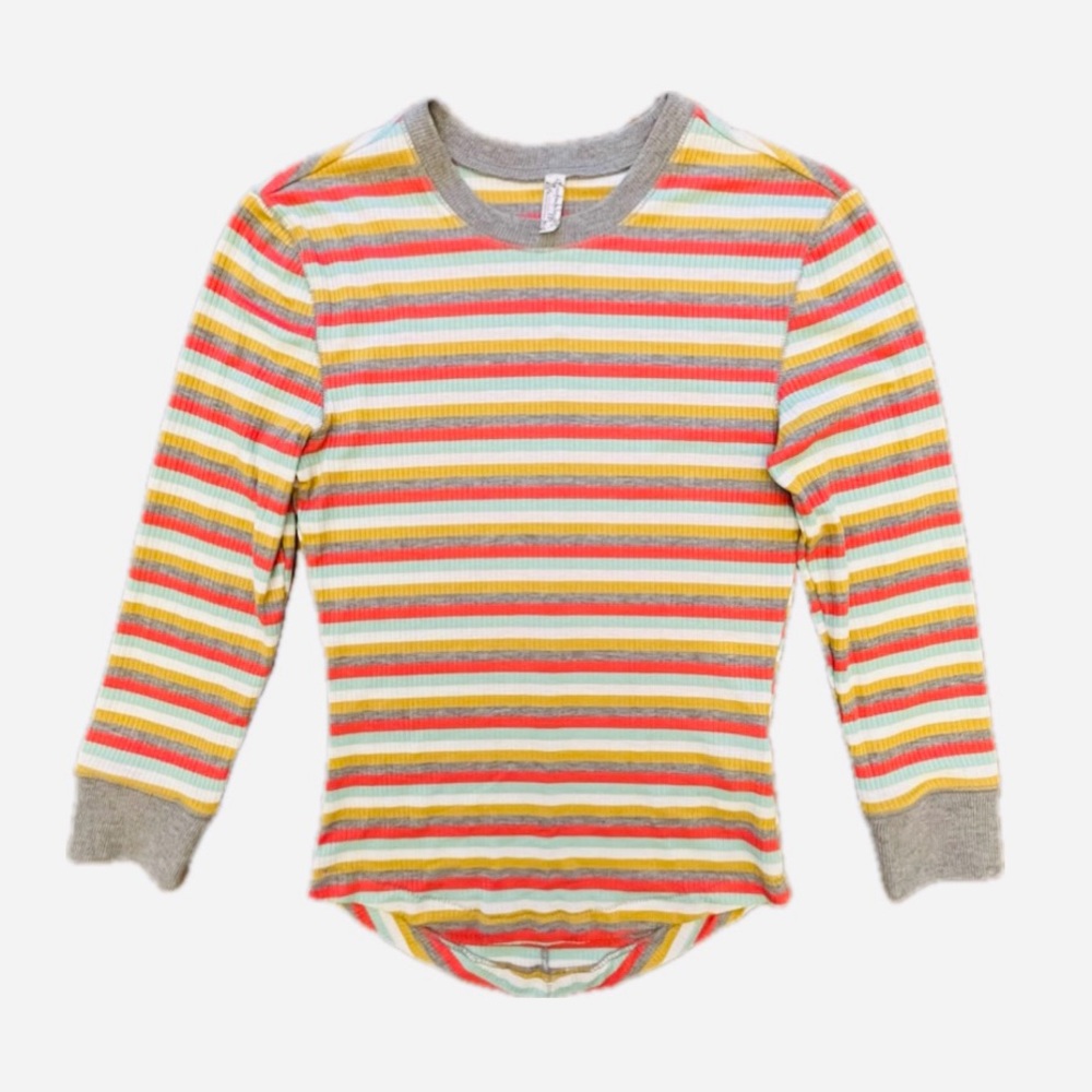 NEW Intimately Free People Striped Ribbed Top, Small